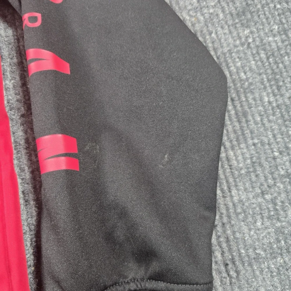 Nike Air Jordan‎ Jacket Boys XL Red Black Twofer Puffer Hooded Full Zip Logo